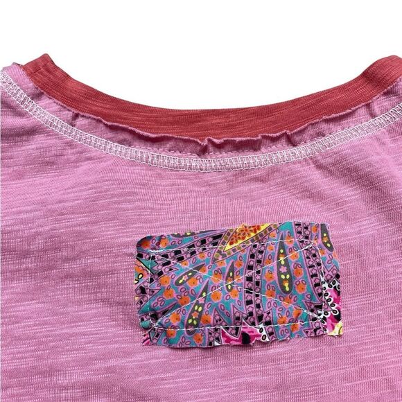 NWT Bohemian Oversized T-Shirt Pink Paisley Size Large - Picture 8 of 10